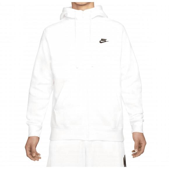 white nike hoodie mens with zip